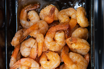 Image showing Pickled shrimp in plastic container