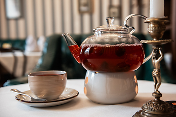 Image showing Tea set on table