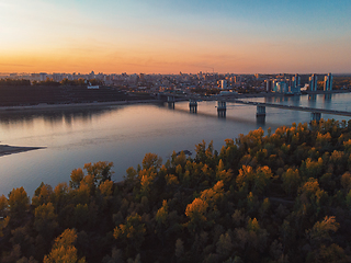 Image showing Aerial shot of view to Barnaul city.