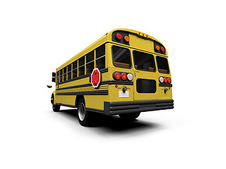 Image showing School yellow bus isolated over white