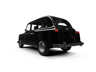Image showing Black taxi isolated over white