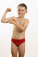 Image showing Look at my muscles