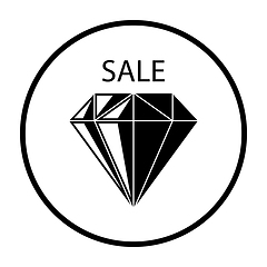 Image showing Dimond With Sale Sign Icon