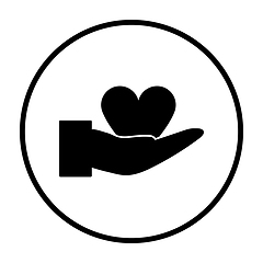 Image showing Hand Present Heart Ring Icon