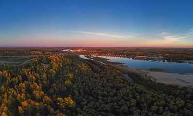 Image showing Aerial shot of view to Barnaul city.