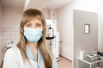 Image showing Female doctor mammologist or radiologist in the clinic