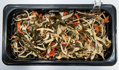 Image showing Chuka wakame laminaria seaweed salad with squid