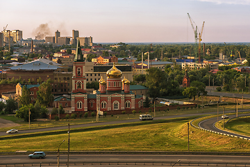 Image showing Aerial shot of view to Barnaul city.