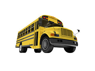 Image showing School yellow bus isolated over white