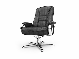 Image showing Leather armchair for chief and boss