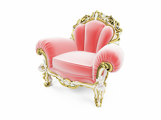 Image showing royal red velvet furniture