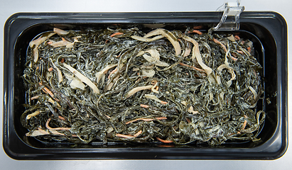 Image showing Chuka wakame laminaria seaweed salad with calamary