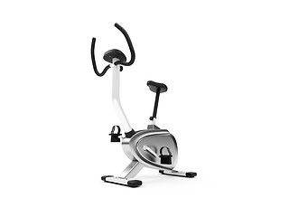 Image showing vertical exercise bicycle over white