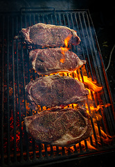 Image showing Wagyu entrecote beef steaks