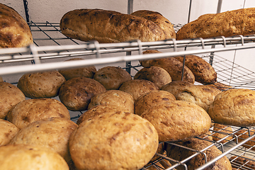 Image showing Bread bakery food factory concept