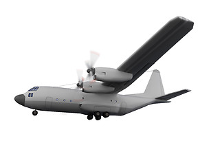 Image showing military aircraft isolated view
