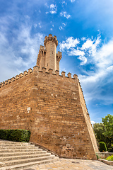 Image showing Fortress walls of Palma de Mallorca. Balearic Islands Mallorca Spain. Travel agency vacation concept.