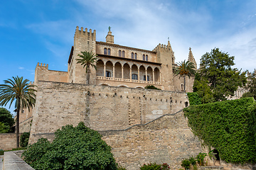 Image showing Gothic medieval Royal Palace of La Almudaina. Palma de Mallorca. Balearic Islands Spain.