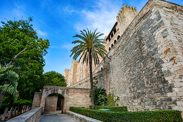 Image showing Gothic medieval Royal Palace of La Almudaina. Palma de Mallorca. Balearic Islands Spain.