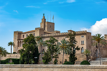 Image showing Gothic medieval Royal Palace of La Almudaina. Palma de Mallorca. Balearic Islands Spain.