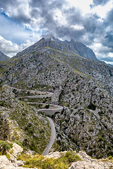 Image showing Mirador Coll de Reis, Nudo de Corbata, Serra de Tramuntana mountain Balearic Islands Mallorca Spain.