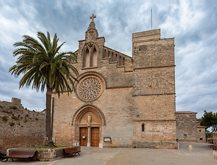 Image showing Sant Jaume cathedral in Alcudia, Roman Catholic church, Alcudia. Balearic Islands Spain.
