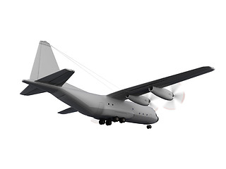 Image showing military aircraft isolated view