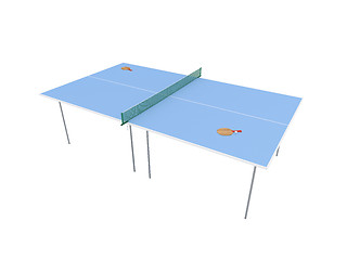 Image showing pingpong table over white