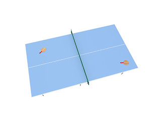 Image showing pingpong table over white