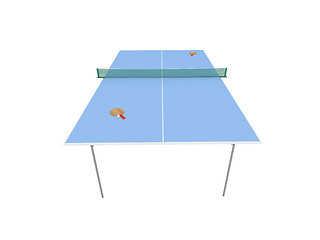 Image showing pingpong table over white