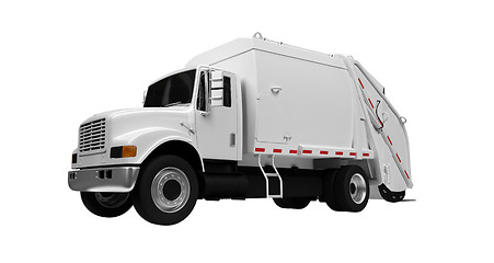 Image showing trash truck over white