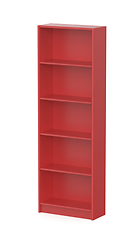 Image showing Tall red bookcase