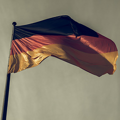 Image showing Vintage looking German flag