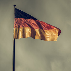 Image showing Vintage looking German flag