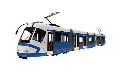 Image showing tramway over white