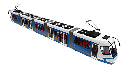 Image showing tramway over white