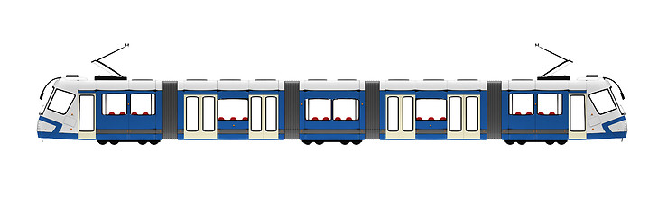 Image showing tramway over white