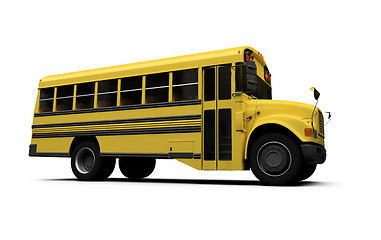 Image showing School yellow bus isolated over white