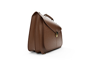 Image showing Brown leather handbag