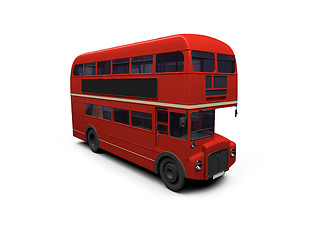 Image showing red double decker autobus over white