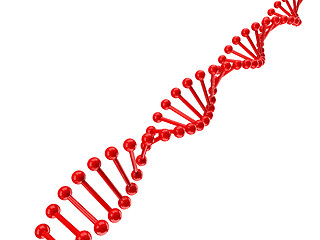 Image showing dna structure over white