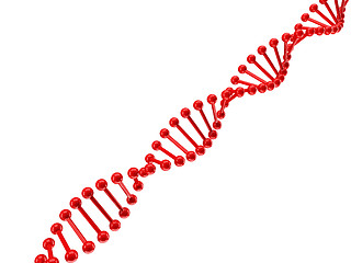 Image showing dna structure over white