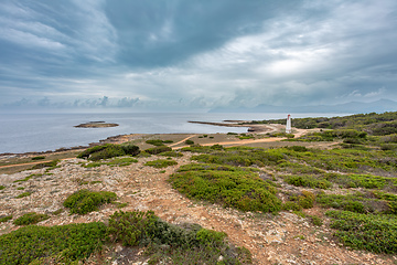 Image showing Natural beach near city Can Picafort. Balearic Islands Mallorca Spain.