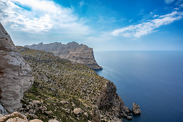 Image showing View from Mirador de Es Colomer, Balearic Islands Mallorca Spain.