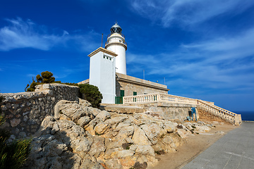 Image showing Lighthouse at Cape Formentor in the Coast of North Mallorca, Spain