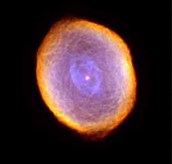 Image showing Galaxy, space and dust cloud in universe on black background with light, pattern and color in solar system. Cosmos, infinity and planets in milky way with nebula shine, dark sky and glow in aerospace