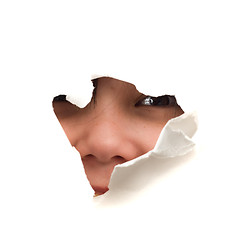 Image showing Face In A Hole