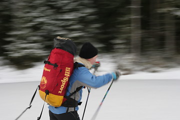 Image showing skiing on a lake