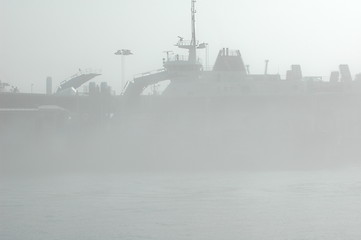 Image showing Foggy Ferryterminal