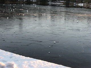 Image showing First ice on a lake